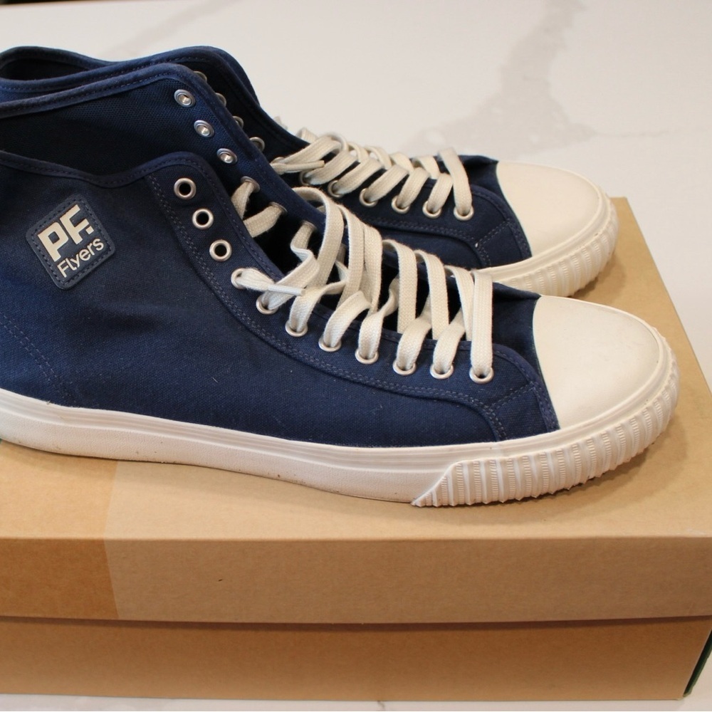 P.F. Flyers Navy High-Top Sneakers - Picture 4 of 7